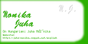 monika juha business card